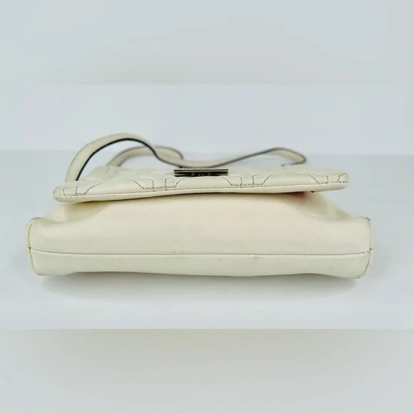 Kate Spade New York Astor Quilted White Leather Chain Crossbody Logo Bag - Picture 6 of 14